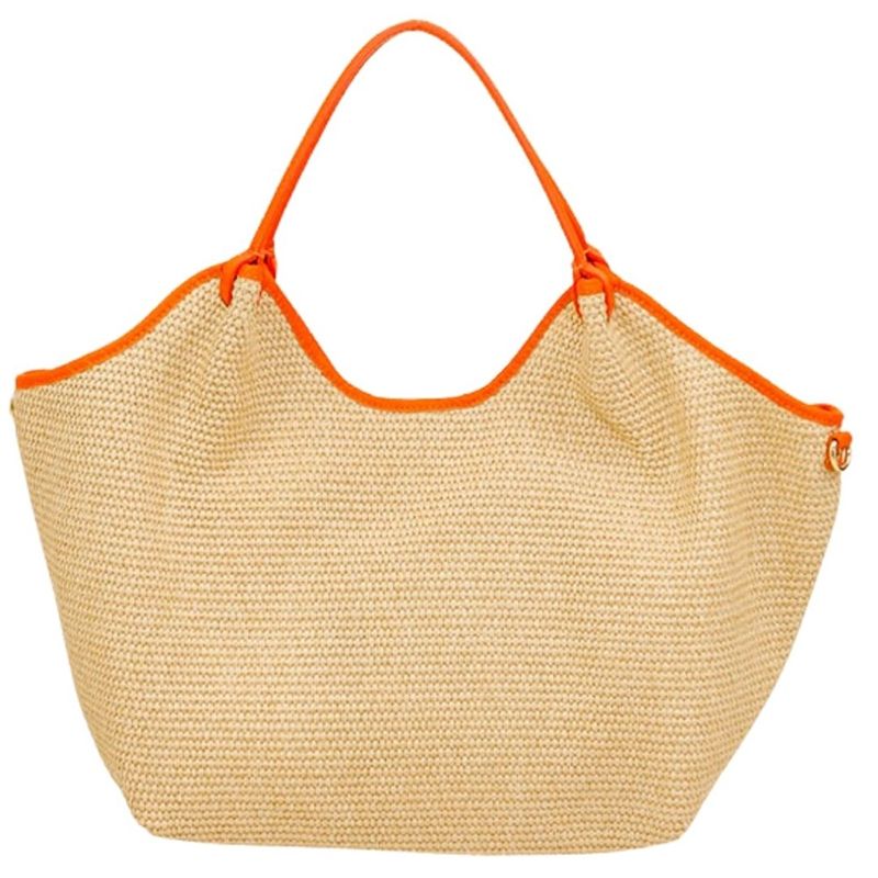 Hector Raffia Orange Large Bag