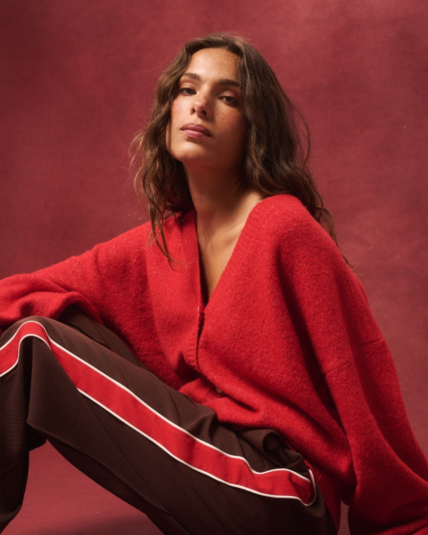 Dusty Pant Truffle/Red