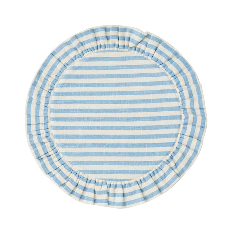 Lucille Cotton Stripe Placemat Sky