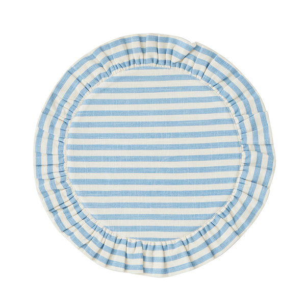 Lucille Cotton Stripe Placemat Sky