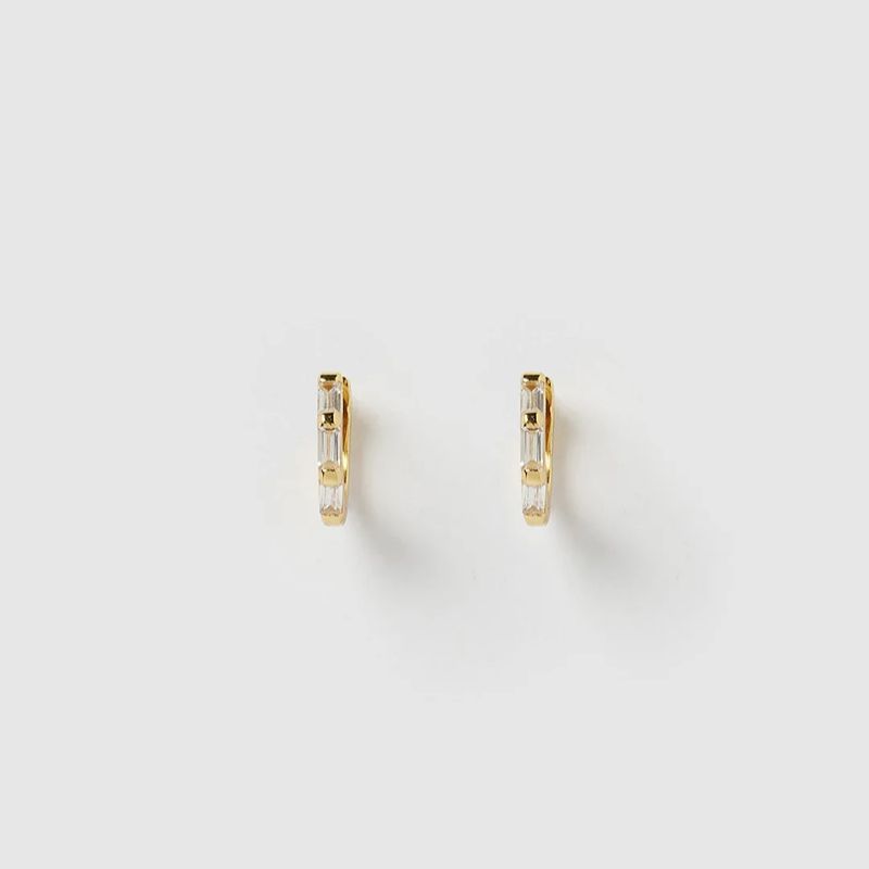Holi Gold Huggie Earrings