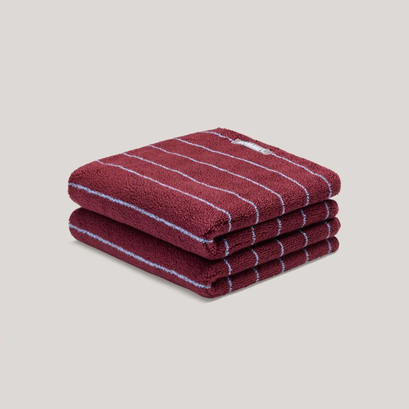 Hand Towel Plum Stripe