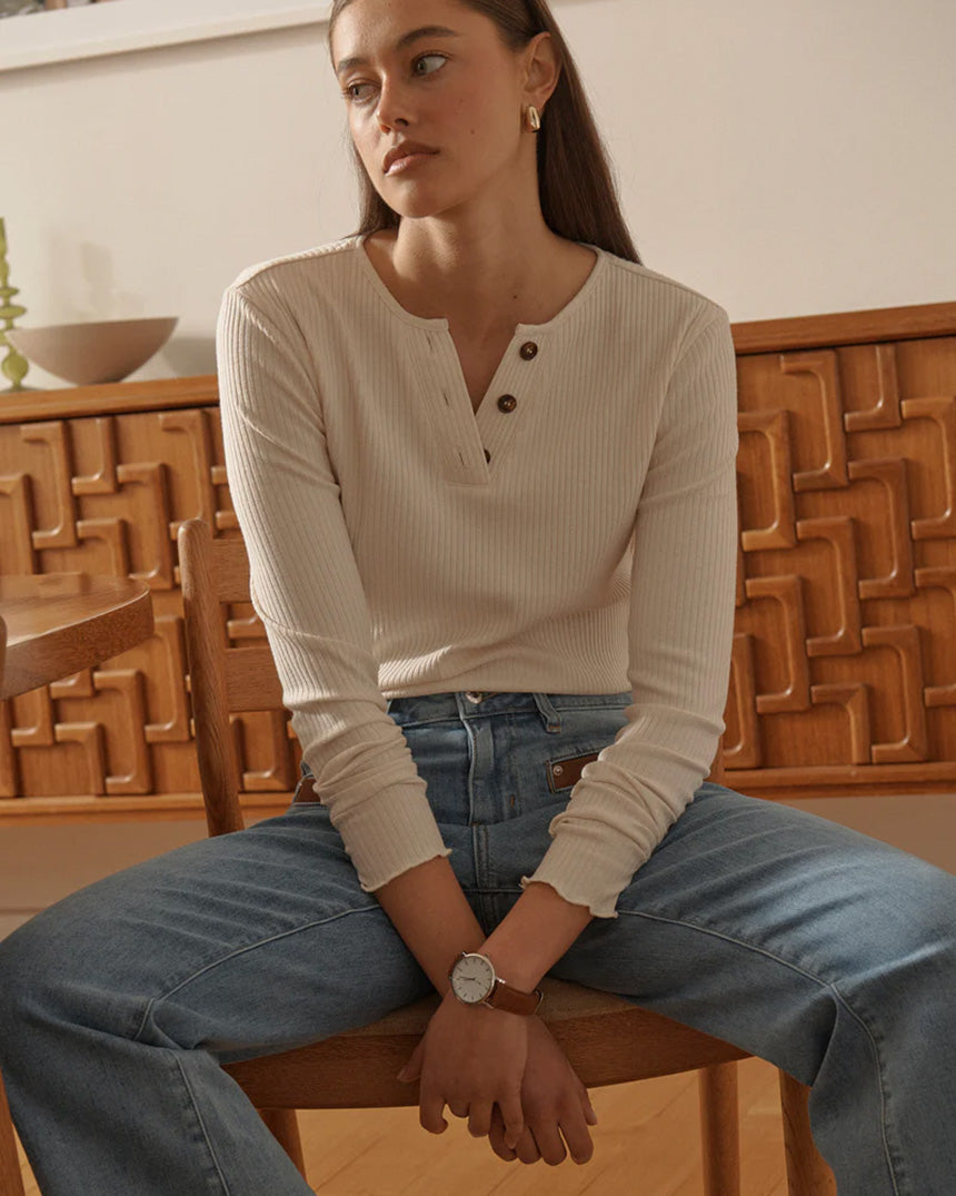 Heather Top Vanilla
