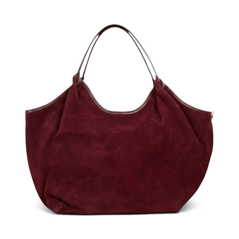 Hector Large Plum Suede Tote Bag