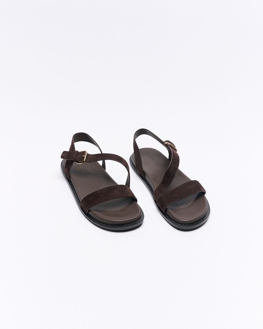 Henny Leather Sandal Chocolate Brown