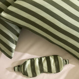 Silk Eye Mask Wasabi Stripes