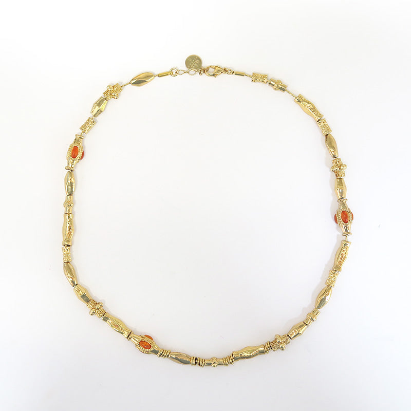 Kali Cabochon Necklace Amber