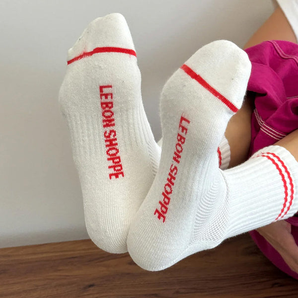 Boyfriend Socks Clean White