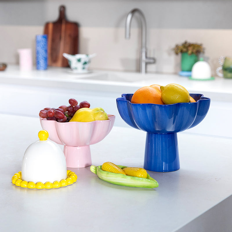 Pedestal Sun Bowl Pink