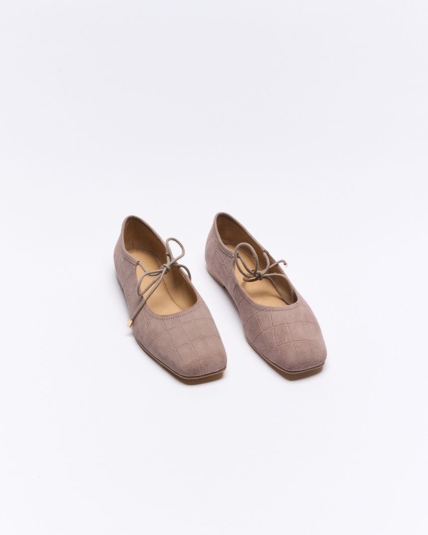 Ingrid Leather Ballet Mauve Suede