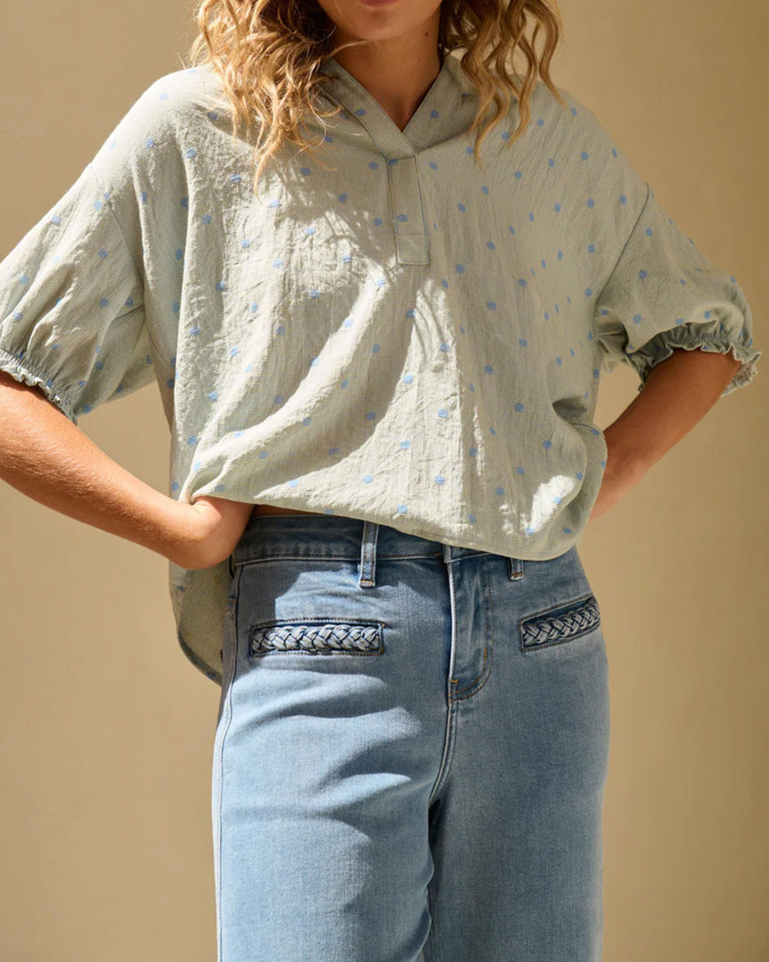 Freya Jean Plait Pocket 70's Blue