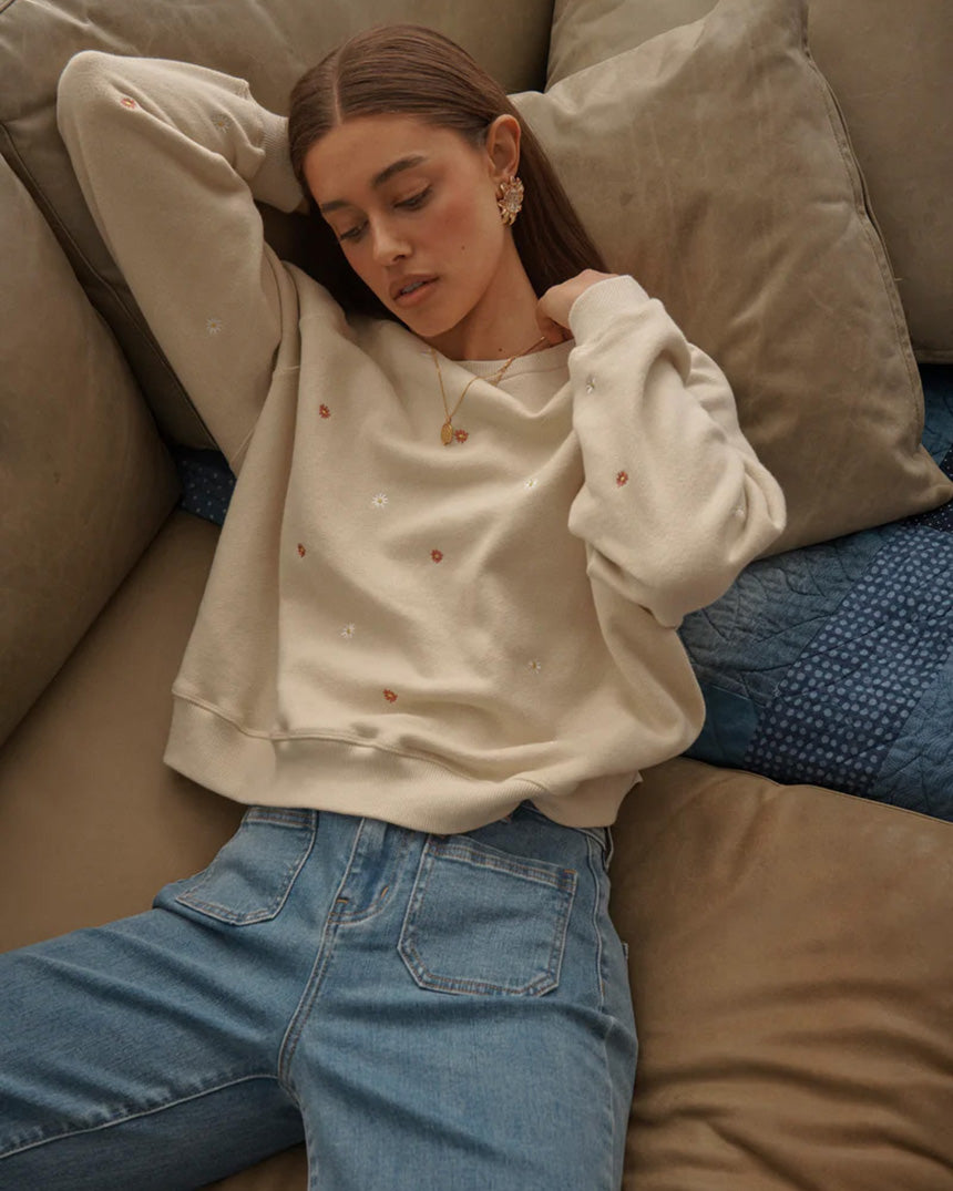 Patti Sweatshirt Daisy Vanilla