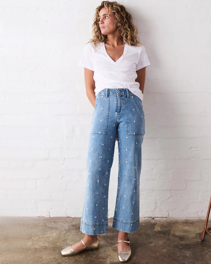 Celeste Jeans Hearts 70s Blue