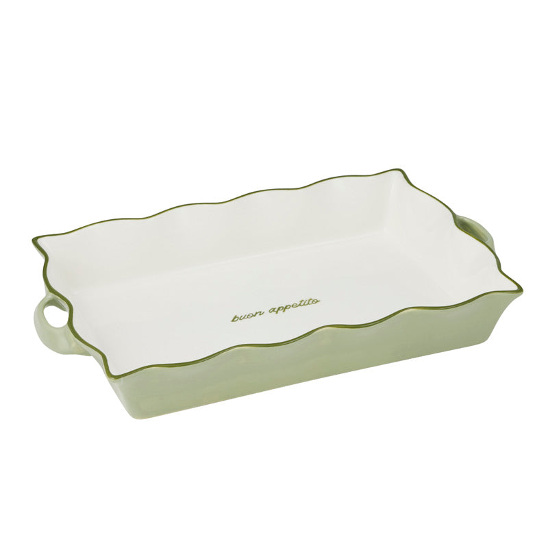 Noto Buon Appetito Rectangular Baker Mint