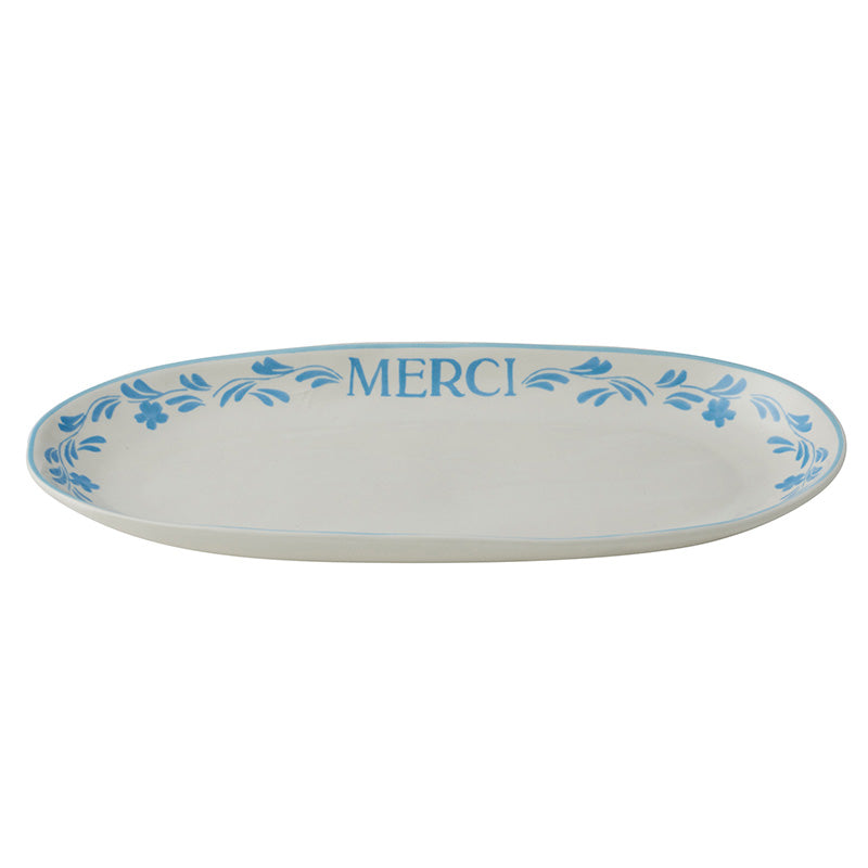 Merci Oval Ceramic Platter