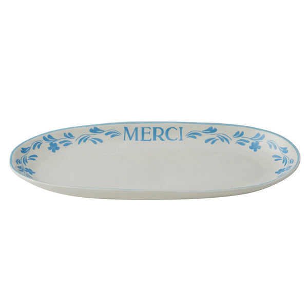 Merci Oval Ceramic Platter