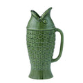 Fin Green Ceramic Fish Jug
