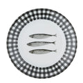 Sicilian Ceramic Sardine Plate Black/White