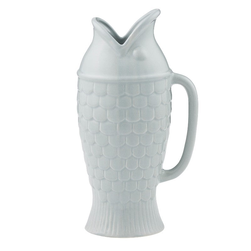 Fin Ceramic Fish Jug Steel