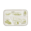Deli Ceramic Divided Cheese Plate Green