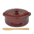 Loire Ceramic Brie Baker Burgundy