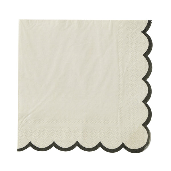 Halcyon Paper Napkins Black/Ivory Pack of 20