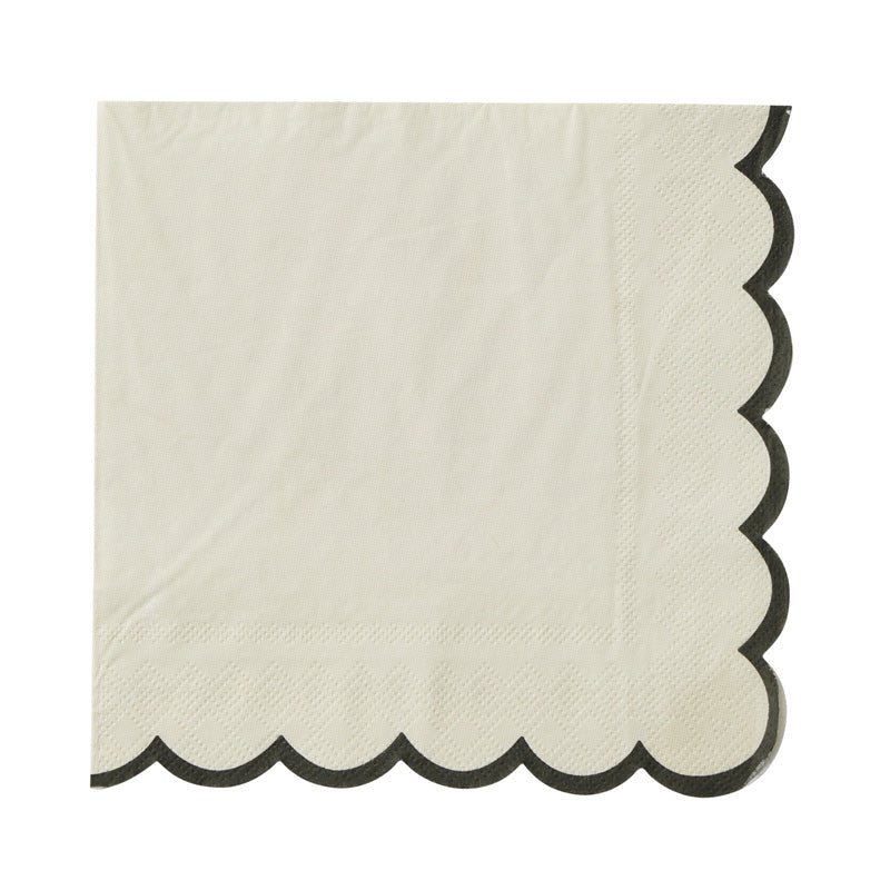 Halcyon Paper Napkins Black/Ivory Pack of 20