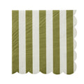 Carnival Olive Stripe Paper Napkins Pack of 20