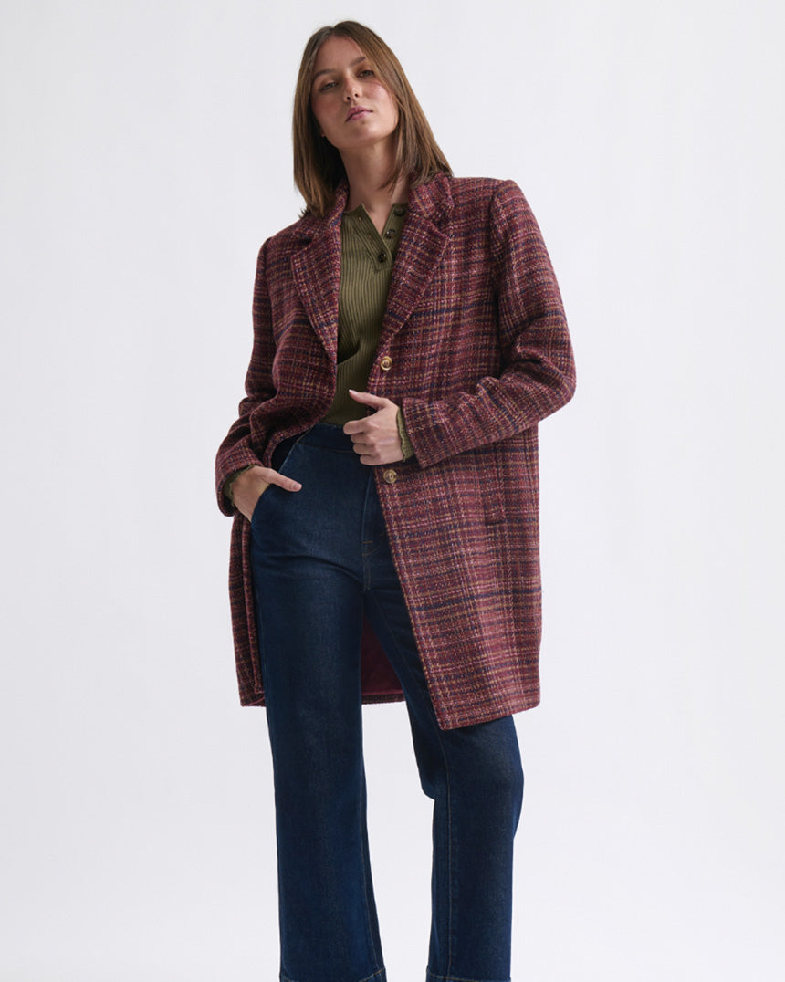 Kari Coat Speckled Pink