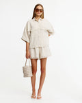 Katie Lace Shirt Stone