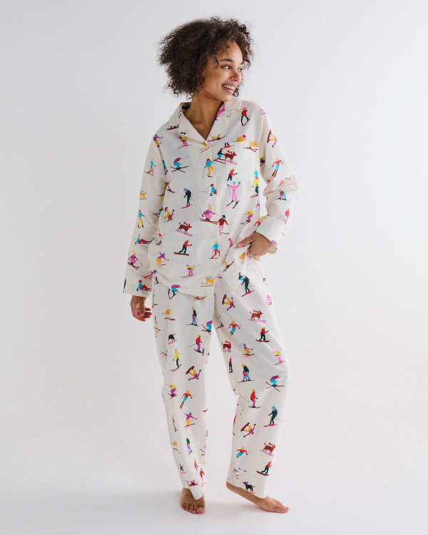 Snow Bunnies Flannelette Long Sleeve Shirt & Pant Pyjamas