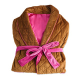 Pecan Delight Quilted Velvet Robe