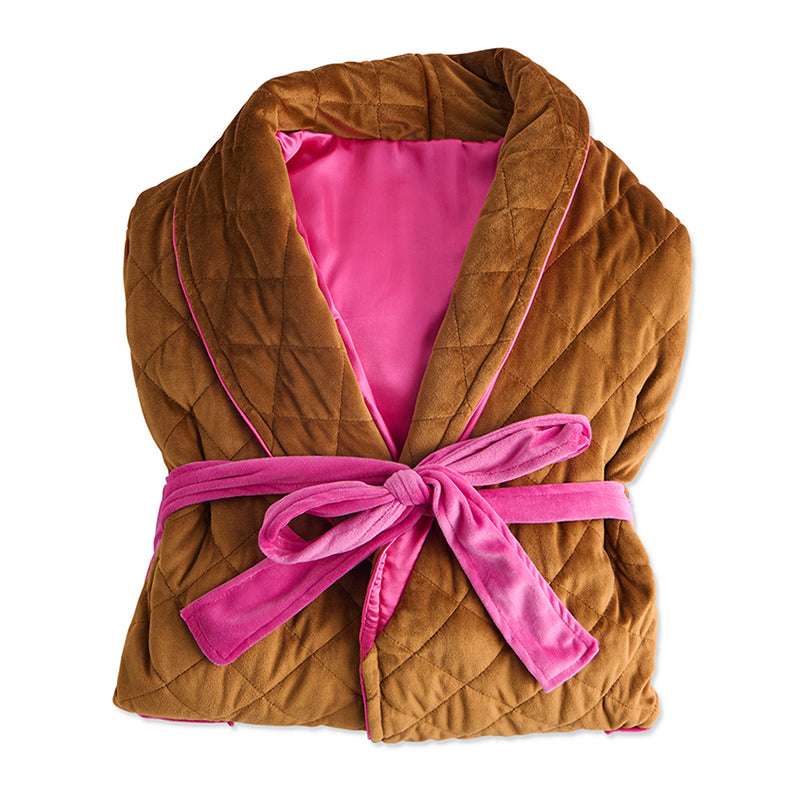 Pecan Delight Quilted Velvet Robe
