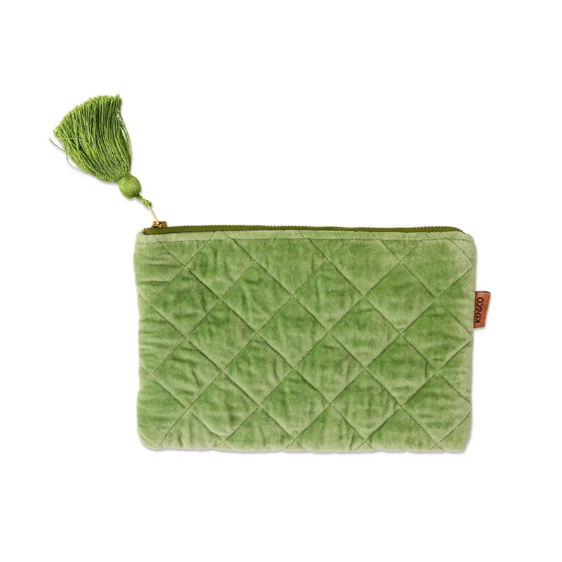Pesto Velvet Cosmetics Purse