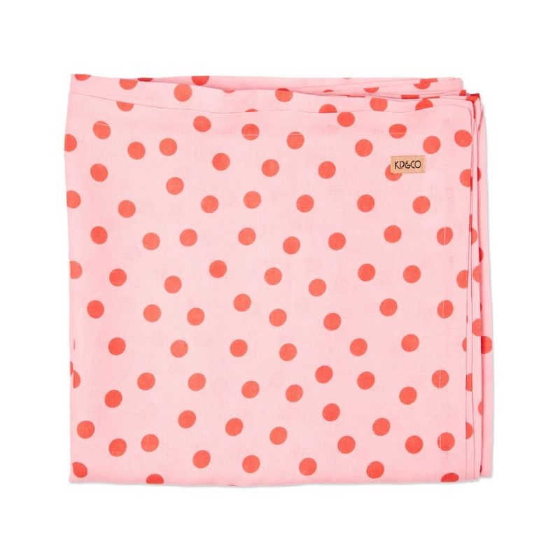 Polkadot Pink Tablecloth Large 180x350 cm