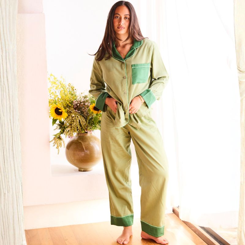 Glow In Green Bamboo Cotton Pyjamas