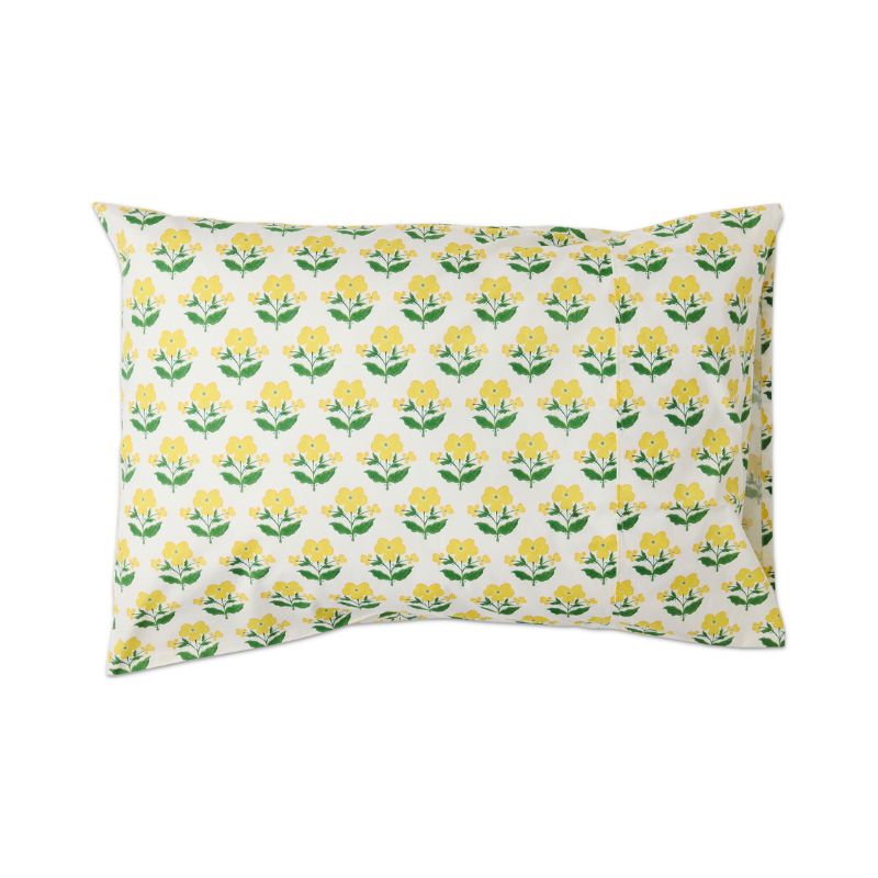 Anna Spiro Indian Summer Yellow Cotton Pillowcases Set of 2