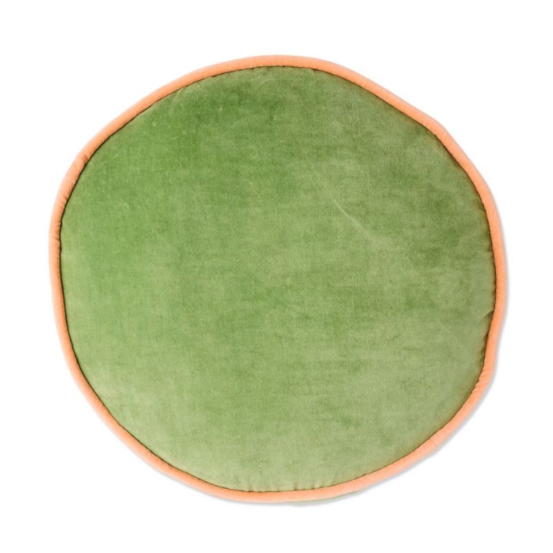 Pesto Velvet Pea Cushion