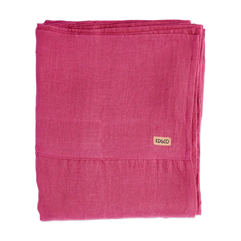 Baroque Rose Linen Flat Sheet