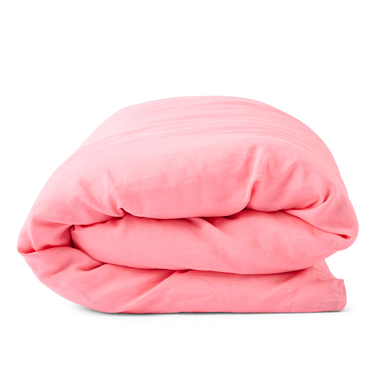 Baroque Rose Sorbet Reversible Linen Quilt Cover