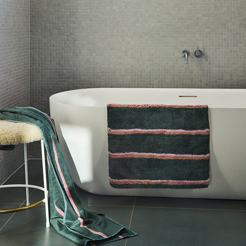 Wakame Crush Stripe Bath Mat