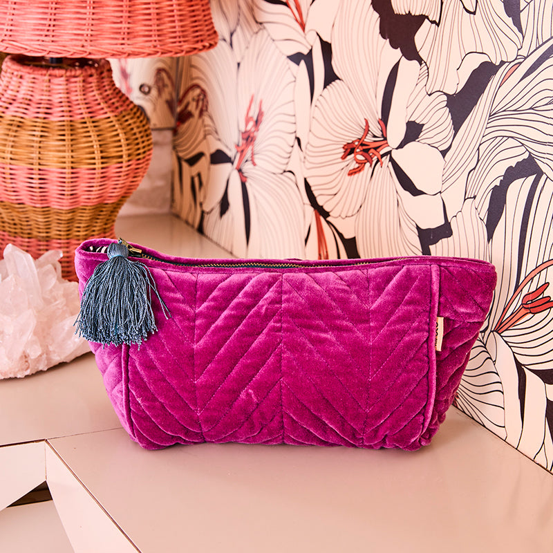 Wild Grape Velvet Toiletry Bag