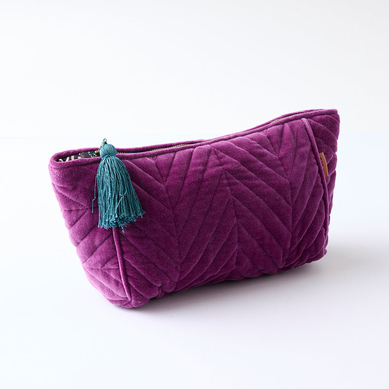 Wild Grape Velvet Toiletry Bag