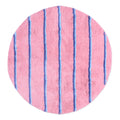 Blushing Stripe Round Bath Mat
