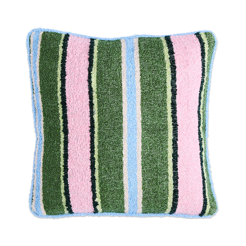 Cactus Stripe Square Boucle Cushion