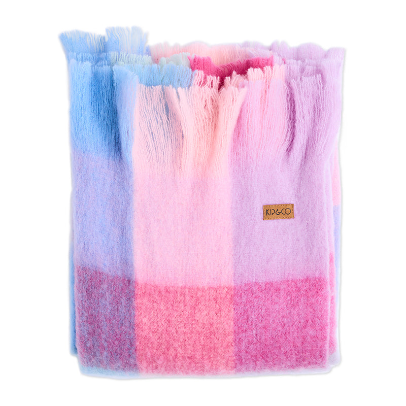 Candy Clouds Tartan Cosy Blanket