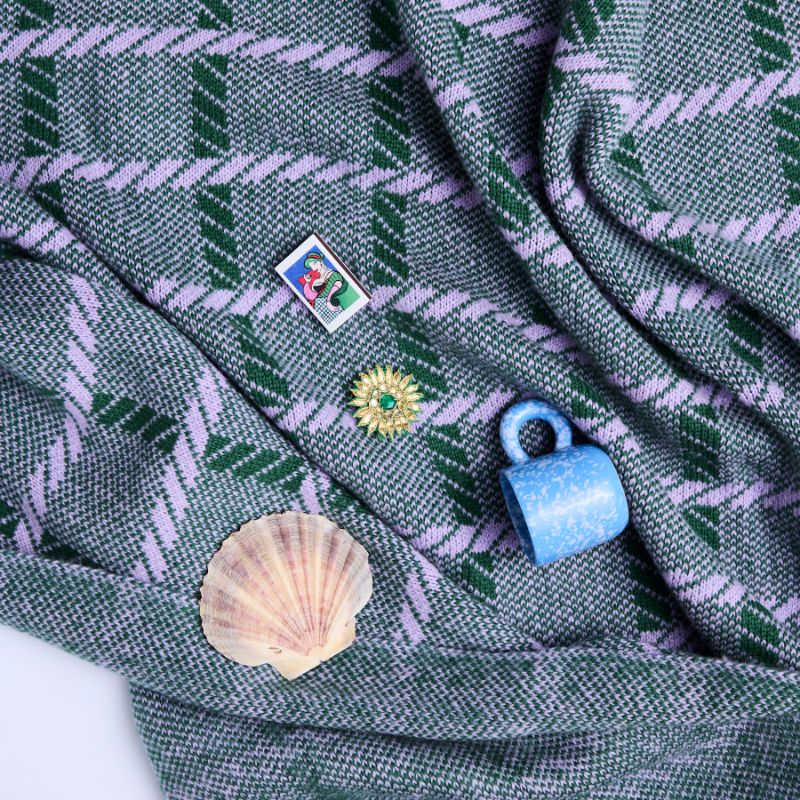 Alpine Violet Check Blanket