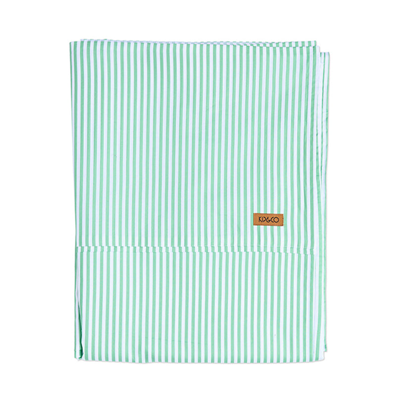 Tarragon Stripe Cotton Fitted Sheet
