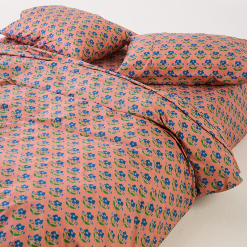 Anna Spiro Indian Summer Rose Cotton Flat Sheet