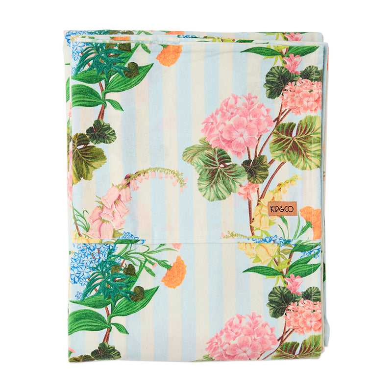 Bouquet Beauty Stripe Flannelette Fitted Sheet